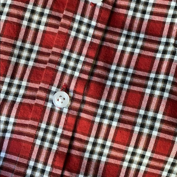Men’s red plaid casual button down - Picture 2 of 4